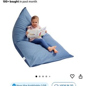 Blue Bean Bag Chair COVER only
